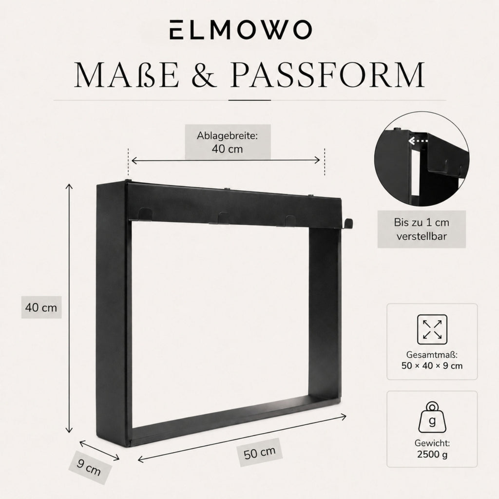 ELMOWO - Edelstahl Duschablage zum Hängen ohne Bohren für die Glasduschwand