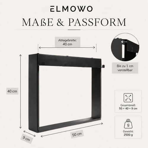 ELMOWO - Edelstahl Duschablage zum Hängen ohne Bohren für die Glasduschwand