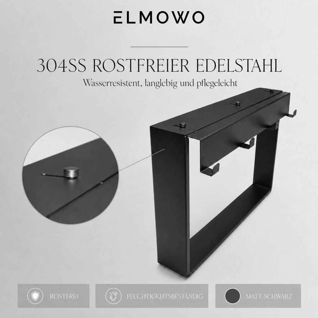 ELMOWO - Edelstahl Duschablage zum Hängen ohne Bohren für die Glasduschwand